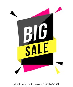 Sales Vector badges for Labels, discounts, Stickers, Banners, Tags, Web Stickers, New offer. Discount origami Banners 3 