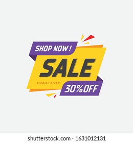 Sales Vector badges for Labels, percent sale label symbols, Tags, Web Stickers, Discount origami sign banner, Sale and discount labels, Price off tag icon
