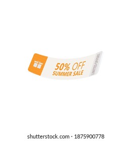 Sales Vector badges for Labels, Tags, Web Stickers, New offer, Discount 50%.