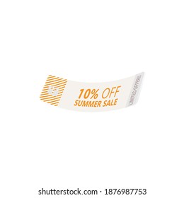 Sales Vector badges for Labels, Tags, Web Stickers, New offer, Discount 10%.