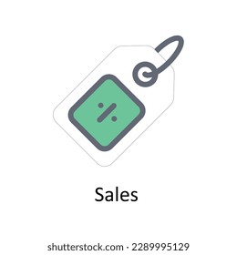 Sales Vector Fill outline icons. Simple stock illustration stock