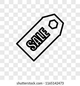 Sales vector icon isolated on transparent background, Sales logo concept