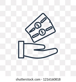 Sales vector outline icon isolated on transparent background, high quality linear Sales transparency concept can be used web and mobile