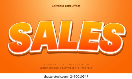 Estilo de efecto de texto editable 3d de Word de ventas.