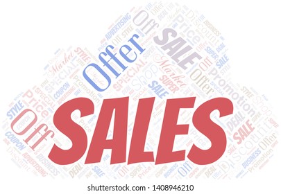 Sales. Word Cloud. Word cloud Made With Text.