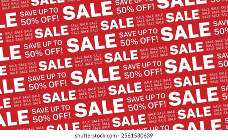 The sales word is in the tag cloud, the shopping and promotion concept, and the vector graphics. Sale seamless pattern