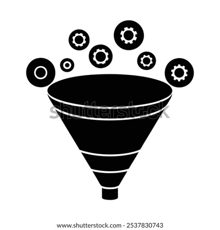 A sales-funnel vector visually represents the stages a prospect goes through from awareness to conversion, helping businesses track and optimize customer journeys effectively.