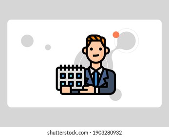 avatar del vendedor sobre fondo blanco