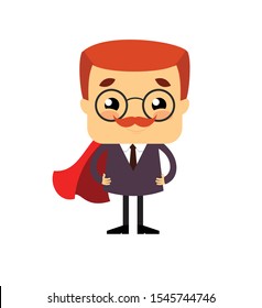 Salesman Boss Guy - In Super Hero Costume
