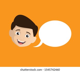 Salesman Employee - with Speech Bubble