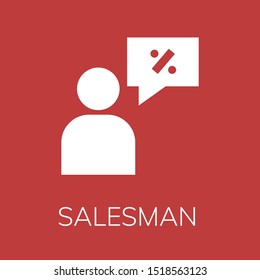  Salesman icon. Editable  Salesman icon for web or mobile.
