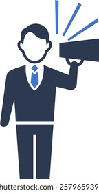 Salesman Icon Mixed Vector Illustration
