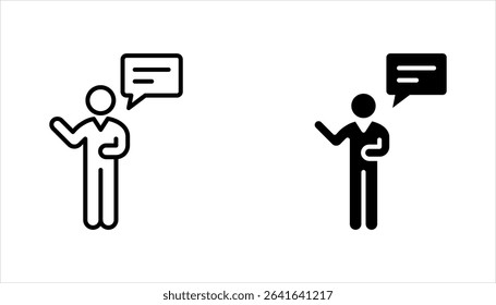 Salesman icon set. Personalized selling, face-to-face sales strategy, customer service, vector illustration on white background