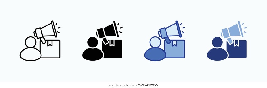 Salesman icon sheet multiple style collection isolated vector