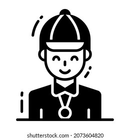 Salesman Icon, Single Avatar Vector Illustration