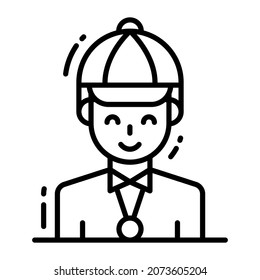 Salesman Icon, Single Avatar Vector Illustration