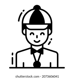 Salesman Icon, Single Avatar Vector Illustration