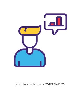 Salesman icon vector stock illustration