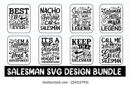 salesman Inspirational guitar, sax, boom box, piano keyboards, and notes. Sports typography t-shirt design, For stickers, Templet, mugs, etc.