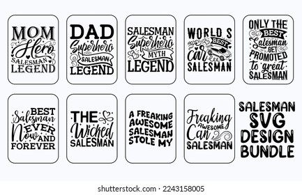 salesman Inspirational guitar, sax, boom box, piano keyboards, and notes. Sports typography t-shirt design, For stickers, Templet, mugs, etc.
