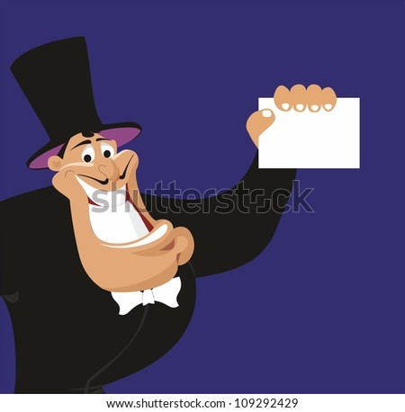 salesman with a sign