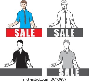 Salesman vector illustration