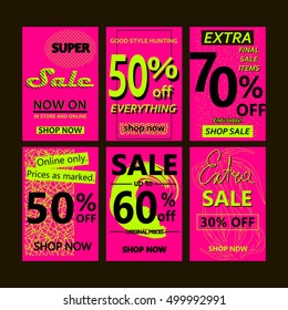 Sale.Social media banners for online shopping. Vector illustrations for website and mobile website banners, posters, email and newsletter designs, ads, promotional material.Sale background. Sale flyer