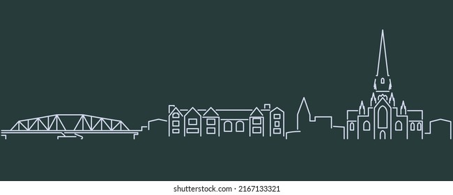 Salford Single Line Skyline Profile
