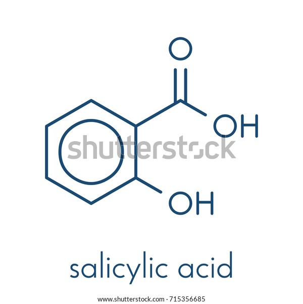 Salicylic Acid Molecule Used Cosmetics Dermatological Stock Vector ...