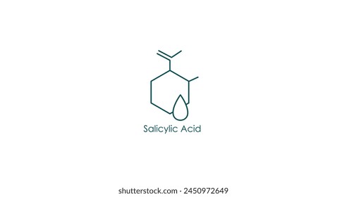 Salicylsäure Hautpflege Produkt Vektorgrafik Symbol