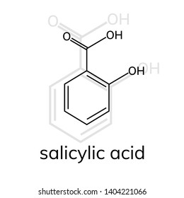 Hand Drawn Salicylic Acid Molecule Skeletal Stock Vector (Royalty Free ...