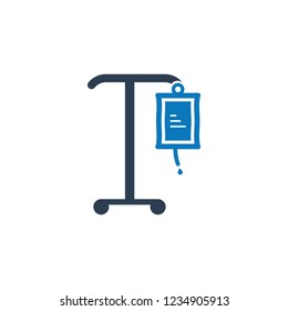 Saline bag flat icon, , print templates, promotional materials