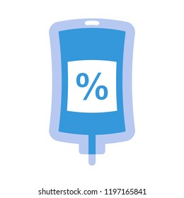 Saline bag flat icon. You can be used saline bag icon for several purposes like: websites, UI, UX, print templates, promotional materials, info-graphics, web and mobile phone apps.