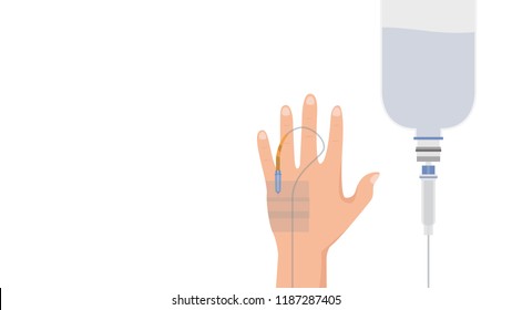 saline cartoon vector. free space for text.