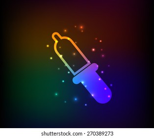 Saline design on dark background