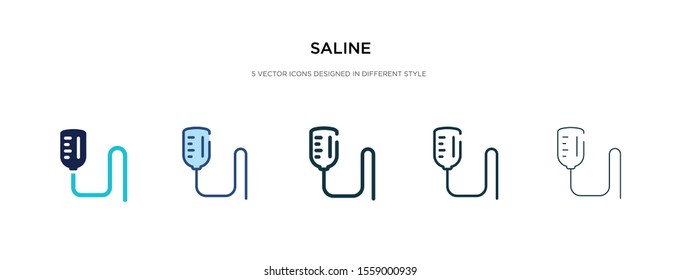 saline icon in different style vector illustration. two colored and black saline vector icons designed in filled, outline, line and stroke style can be used for web, mobile, ui