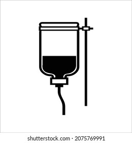 Saline Symbol, Zeichen und Symbol, Vektorgrafik, Medizinische Symbol, Vektorgrafik.