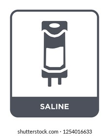 saline icon vector on white background, saline trendy filled icons from Health and medical collection, saline simple element illustration