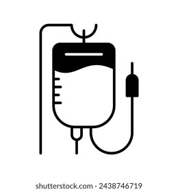 Saline icon vector strock illustration
