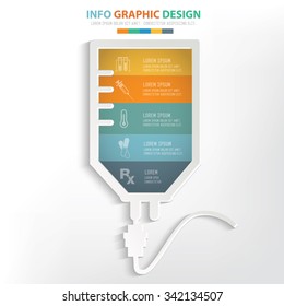 Saline info graphic design. Clean vector