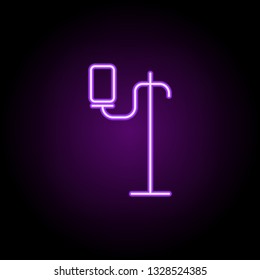 saline line icon. Elements of Medicine in neon style icons. Simple icon for websites, web design, mobile app, info graphics