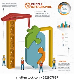 Saline puzzle design, info graphic design. Clean vector.