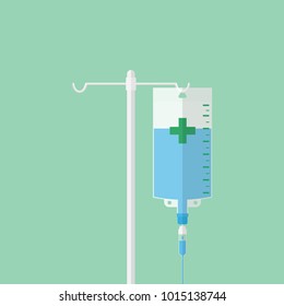 saline solution bags flat vector design isolated on background. medical sign.