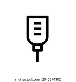 saline solution Line icon for business website,apps, and many more
