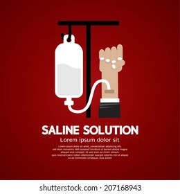 Saline Solution Medical Concept Vector Illustration