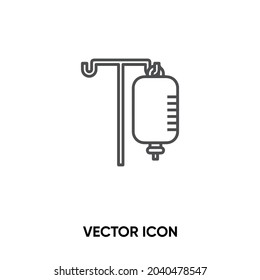 Saline vector icon. Modern, simple flat vector illustration for website or mobile app.Iv bag or blood bag symbol, logo illustration. Pixel perfect vector graphics	