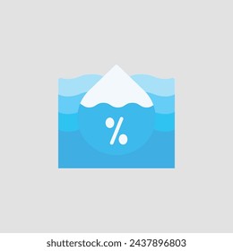 salinity icon design in water 