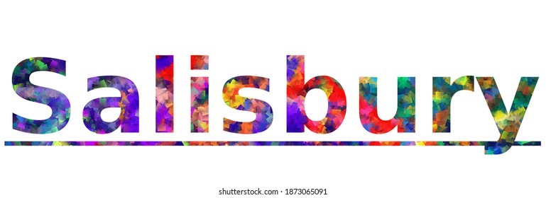 Salisbury. Colorful typography text banner. Vector the word salisbury design. Can be used to logo, card, poster, heading and beautiful title