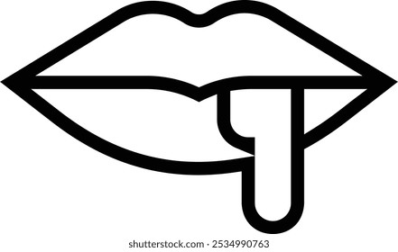 saliva icon. Thin linear style design isolated on white background