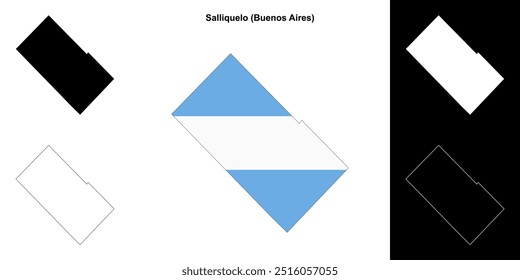 Conjunto de mapas do departamento de Salliquelo (Buenos Aires)